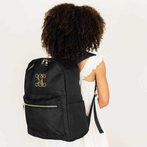 Monogrammed Pink Nylon Kids Backpack – Southern Touch Monograms