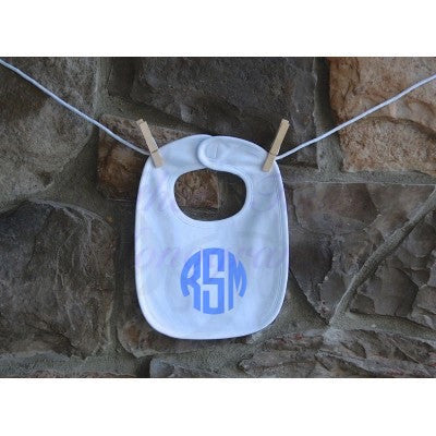 Monogrammed shops baby bibs